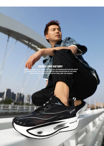 2025 New Men's Sneakers Thick Bottom Cushioning Running Shoes Athletic Training Carbon Plate Jogging Shoes Women's Tennis Shoes