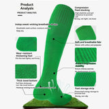 Loogdeel Football Sports Socks Long Knee Cotton Solid Color Kids Legging Stockings Soccer Baseball Ankle Adults Children Socks