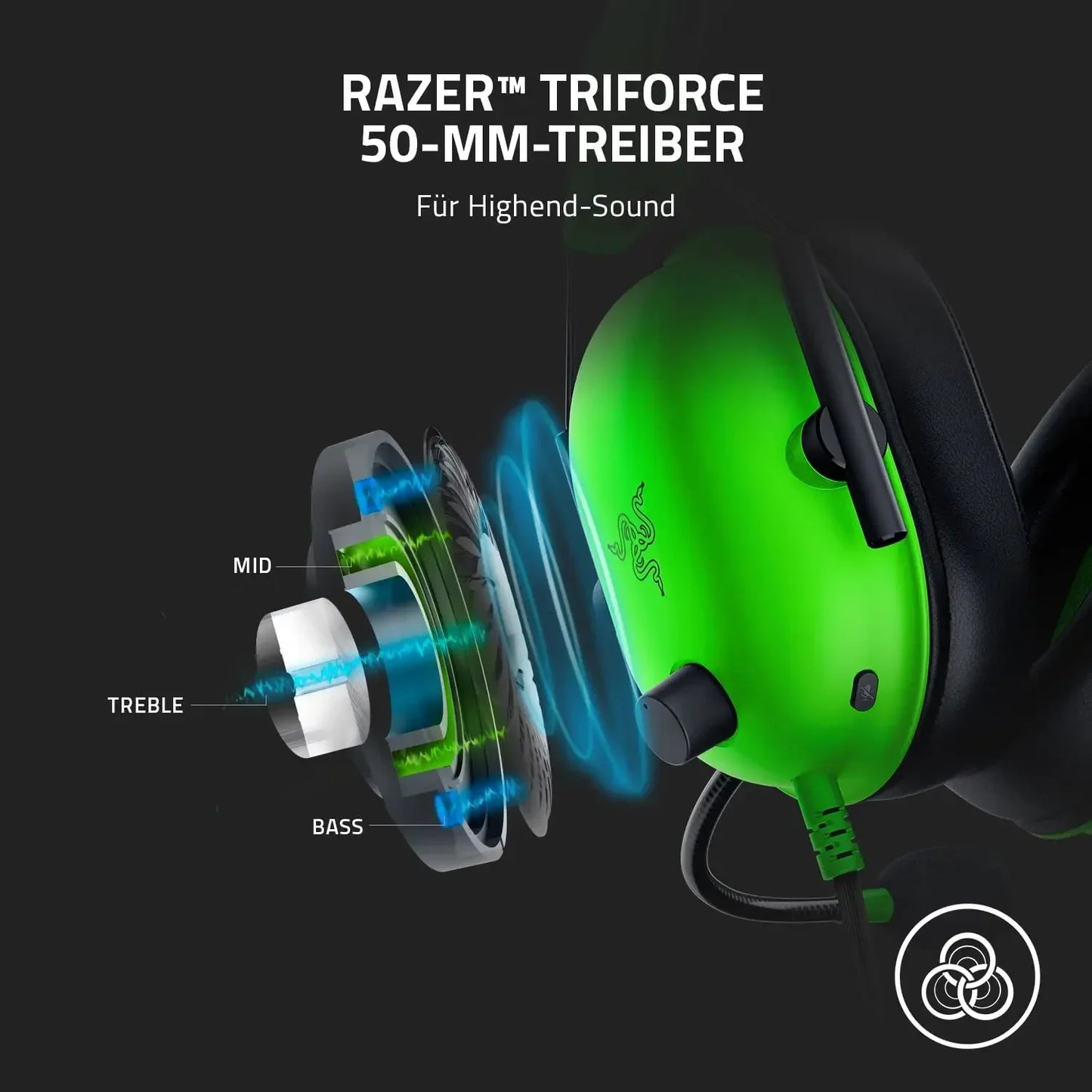 Auriculares con cable para eSports Razer BlackShark V2 X: cancelación de ruido pasiva avanzada, sonido envolvente 7.1 y micrófono cardioide hiperclaro.