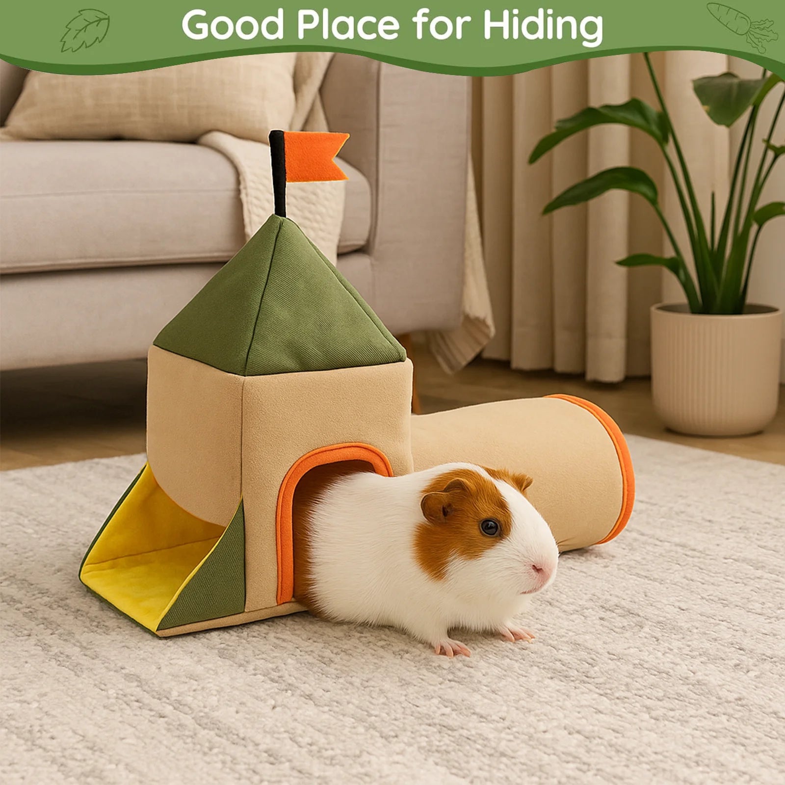 New Little Pet Hiding Place Hamster Guinea Pig Toy House Landscaping Small House Little Pet Tunnel House Little Pet Products