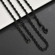 Bwise 3/4mm 316L Rope Chain Necklace Stainless Steel Never Fade Choker Waterproof Men Women Jewelry Gold Color Chains Gift