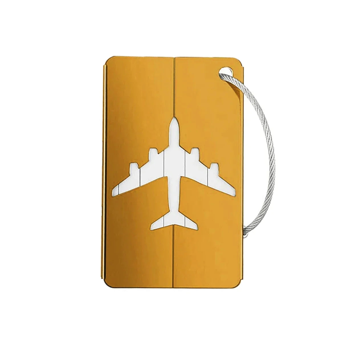 Aluminium Alloy Aircraft Luggage Tag with Name Travel Luggage Tag ID Card Anti-lost Solid Color Travel Accessories