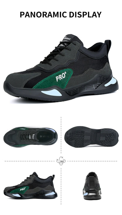 Fashion Sports Shoes Work Boots Puncture-Proof Safety Shoes Men Steel Toe Shoes Security Protective Shoes Tactical Boots
