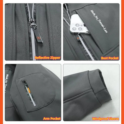Chaqueta gruesa y cálida para hombre, abrigos de otoño e invierno, chaquetas para exteriores, esquí, escalada, cortavientos, chaqueta acolchada impermeable para hombre