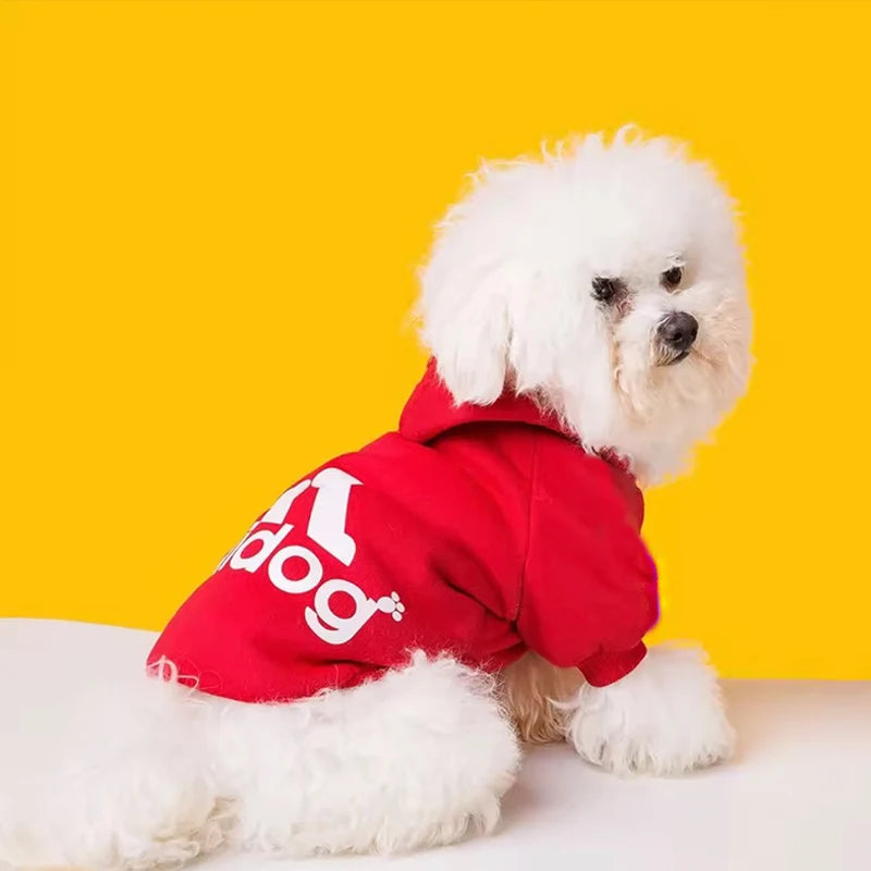 Ropa para perros Adidog, sudaderas con capucha para perros, abrigo cálido de otoño e invierno para perros grandes, chaqueta, suéter, ropa para cachorros, Bulldog Francés