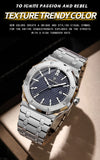 BINBOND Sturdy Stainless Steel Strap Quartz Wristwatches for Men Luxury Luminous Waterproof Auto Date Accurate Men's Watch Reloj