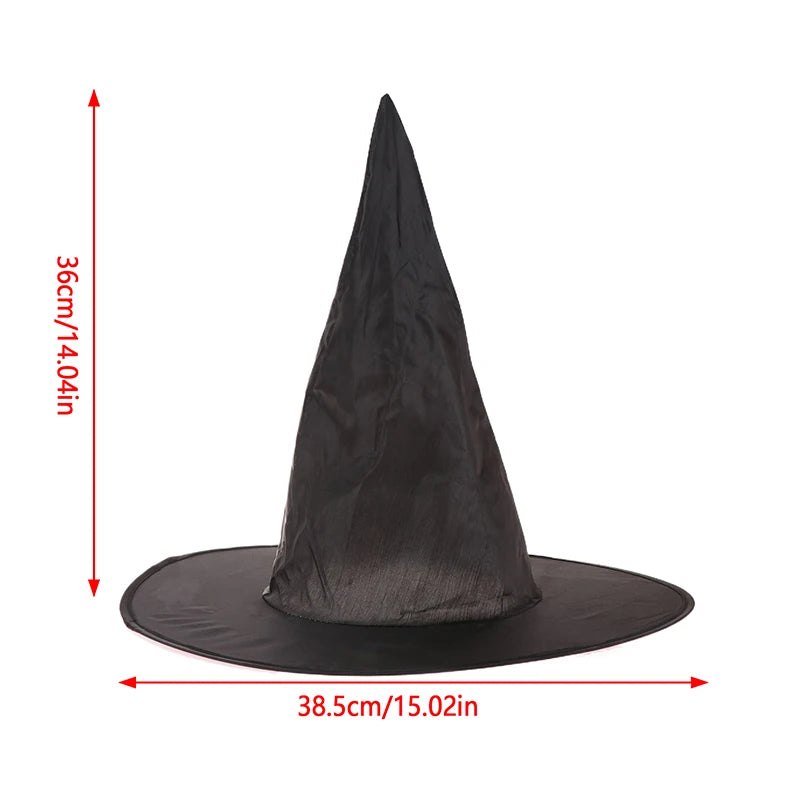 1Pc Halloween Black Witches Hat Cap Hanging Witches Hats Costume Accessory For Halloween Party Cosplay Favor Role Play
