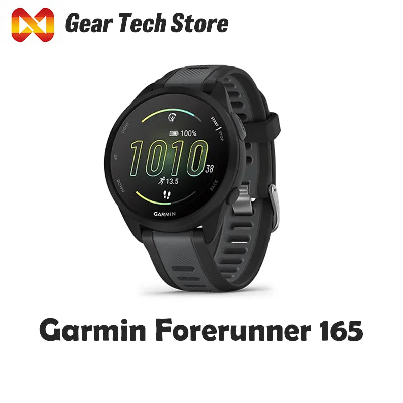 Garmin Forerunner 165 Basic Style Smart Sports Watch, 1.2 Inch Amoled Screen, Gps, Compatible with Multiple Languages