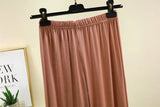 Plus size L to 6XL U-Neck Women's  Modal pant calf-length summer wide leg pants drawstring short pants casual homewear pants