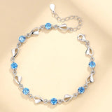 Pulsera de cadena ajustable de plata de ley 925 para mujer, forma XO, diseño coreano, lujo, ideal para fiestas y bodas. 