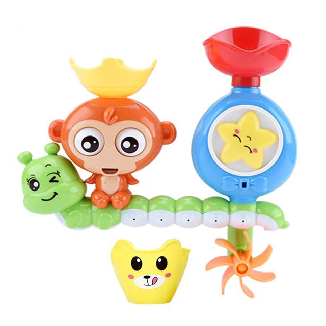 QWZ Monkey Baby Bath Toy Classic Shower Bathroom Swimming Animal Educational Toys For Children Kids Gift 