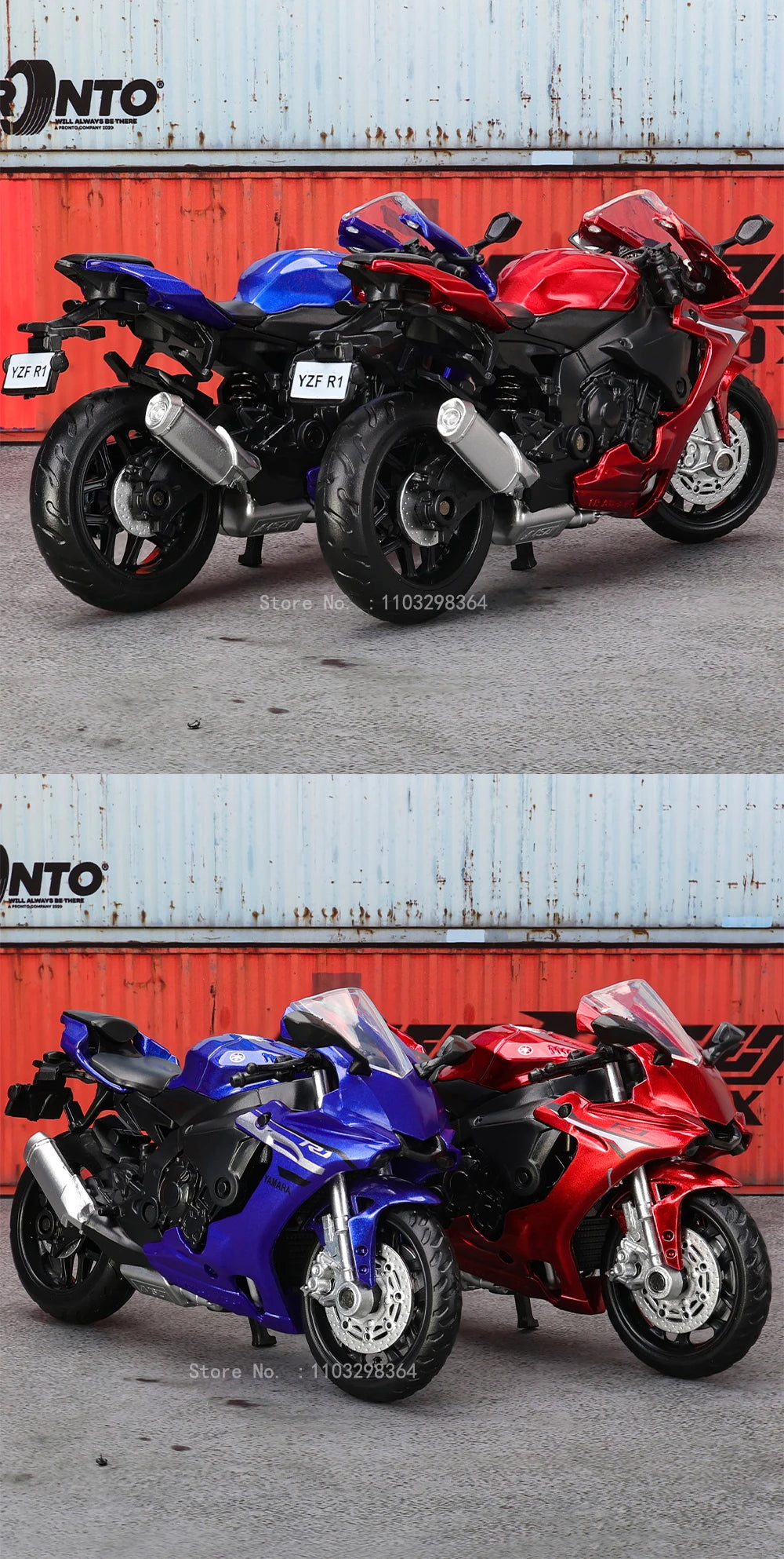 MSZ 1:18 Suzuki GSX-R1000 YAMAHA YZF-R1 1976 Rally200 Classic Motorcycle Static Model Alloy Die Casting Car Toy Gifts