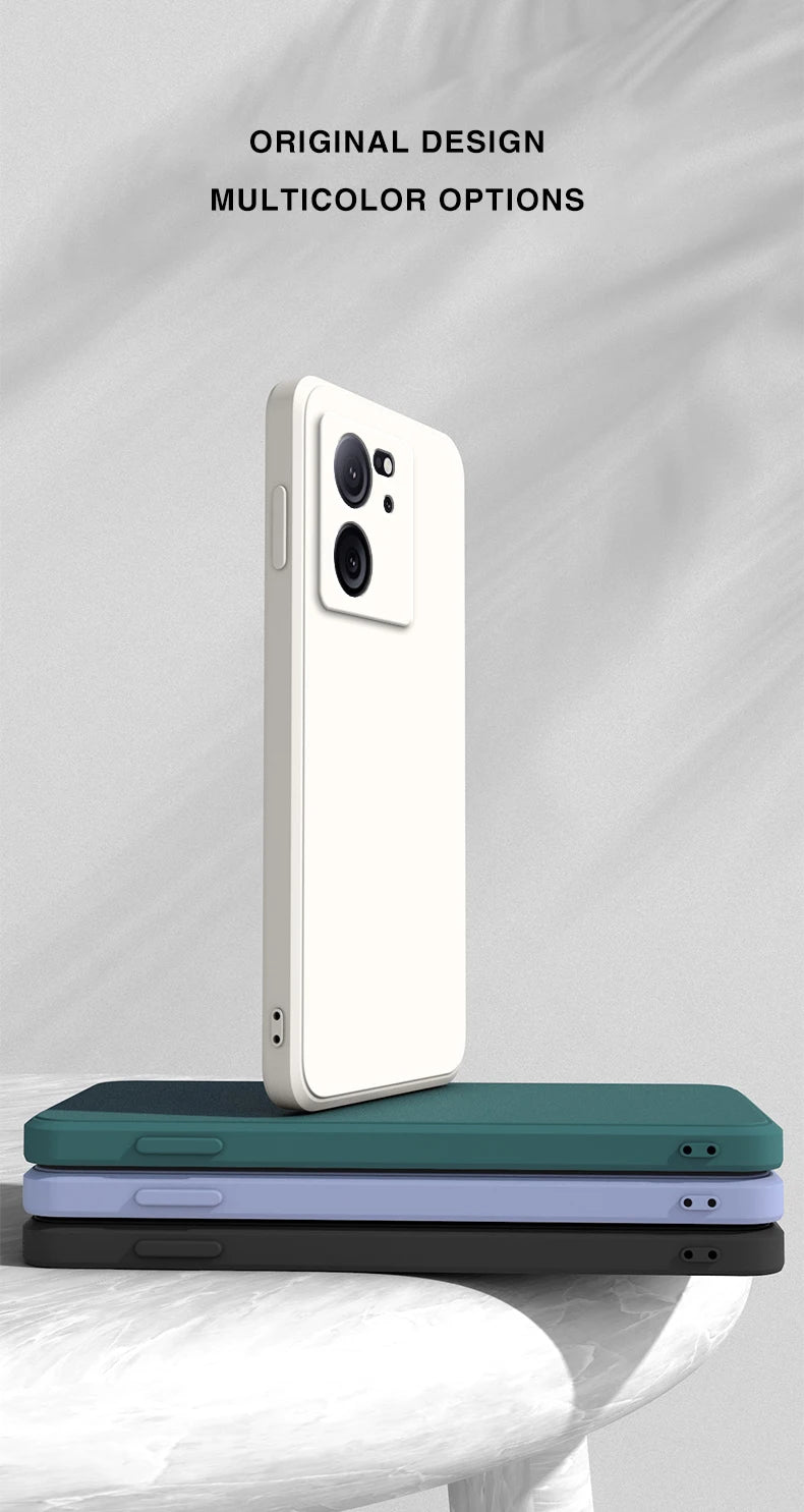 Square Liquid Silicone Back Cover for Xiaomi 13 13T Pro Lite Ultra Camera Protection Soft Waterproof Phone Case Xiaomi13T 13TPro