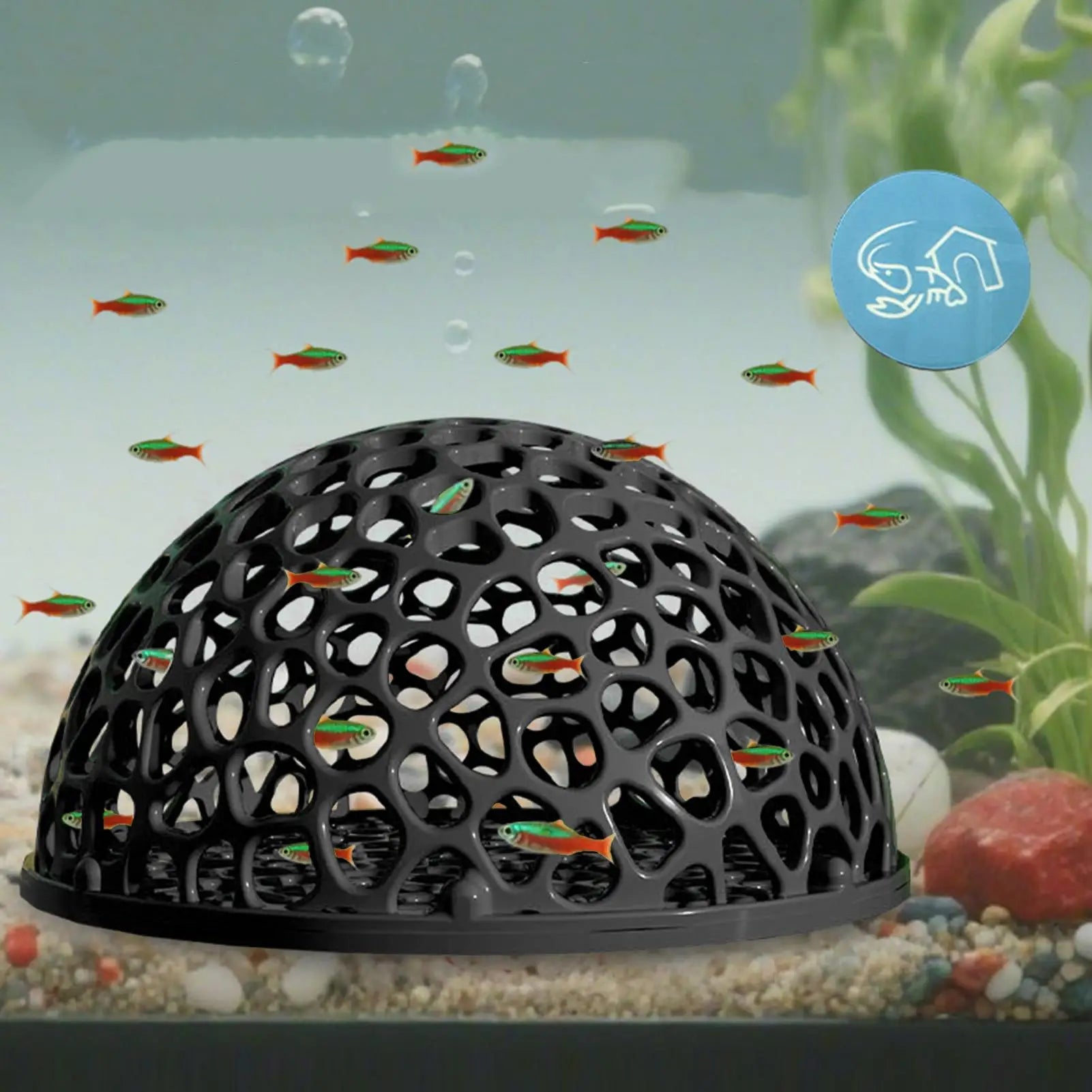 Aquarium Shrimp House Cave Mini Porous Betta House Fish Hiding Spots Shrimp Shelter Shrimp Breeding Nest for Aquatic Decor
