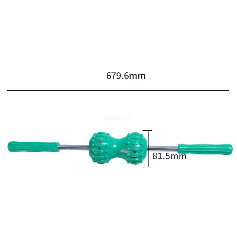 Double Ball Massage Roll Stick Back Pushing Massager Rollers Relaxing Muscle Massage Balls Easy Carry and Storage