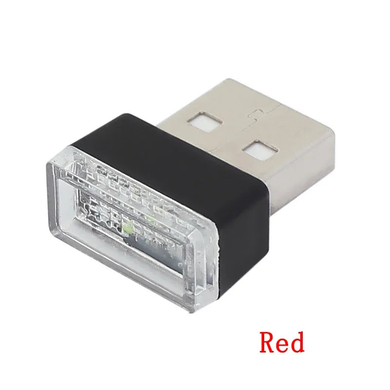 Mini Car Interior Ambient Lights Atmosphere Lamp USB LED Car Lights PC Car Decoration Light Plug and Play Decor Lamp Lighting