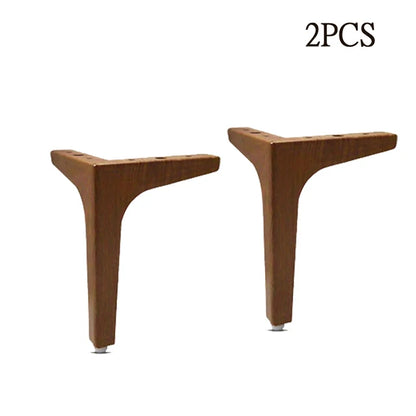 Walnut Finish Furniture Legs, Extended Design for Wood Cabinets and Sofas, 6.69" 