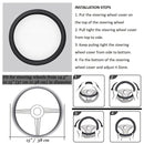 Napa Leather Perforated Patchwork Car Steering Wheel Cover, Non-slip, Breathable, Universal 15 Inch (Approx. 38cm)