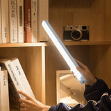 Luz Noturna LED Sem Fio com Sensor de Movimento e Recarga USB – Barra Longa para Armários de Cozinha, Guarda-Roupas, Cabeceiras e Escadas