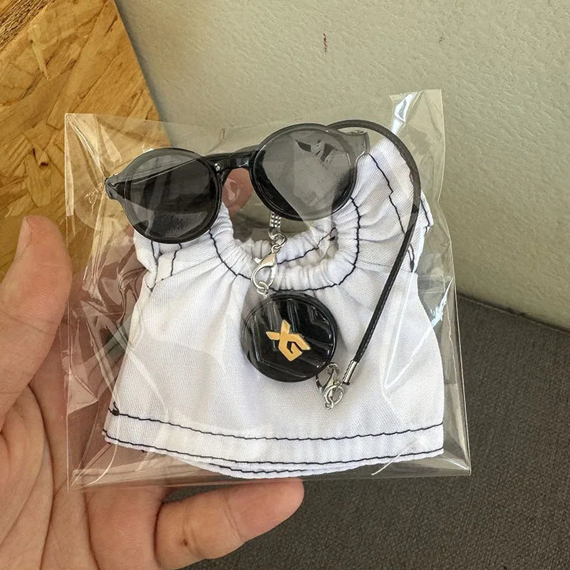 For 17cm Labubu Doll Luxury Brand Design DIY Accessories Dress Sweater Overalls T-shirt Hat Set For Labubu Trendy Clothing Gift