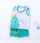 Children Sets Kids Vest Suit 2PCS Set Summer Cotton T-Shirt Girl Shorts Clothes Children Boys Girls Sleeveless Suit Wear Cloth