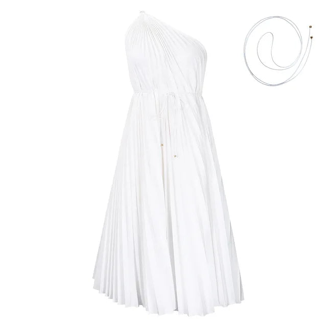 Vestido plisado de una pieza de talla grande para mujer de verano 2023, vestido informal holgado para fiesta, elegante y hermoso 