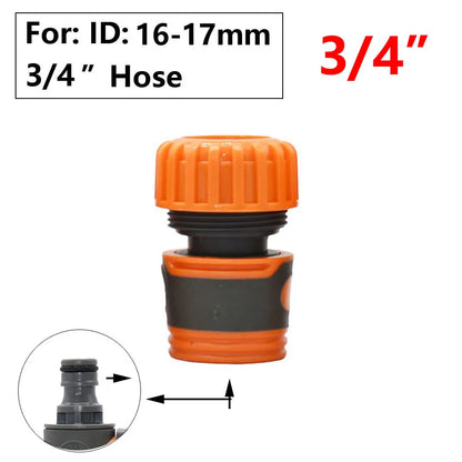 Conector rápido para manguera de jardín, acoplador de tubería de 1/2, 3/4 y 1 pulgada, conector de agua de parada, junta de reparación de 16/20/32 mm, accesorio para sistema de riego