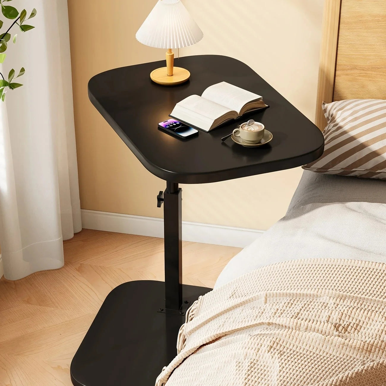Portable Adjustable Folding Side Table/Laptop Desk, for Home Office, Coffee Table, Bedside Sofa, Office Reception Area, Mother's