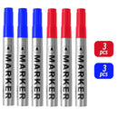 Permanent Paint Marker Pen Waterproof Black Pen for Tyre Oily Markers Quick Drying Signature Pen Stationery Supplies