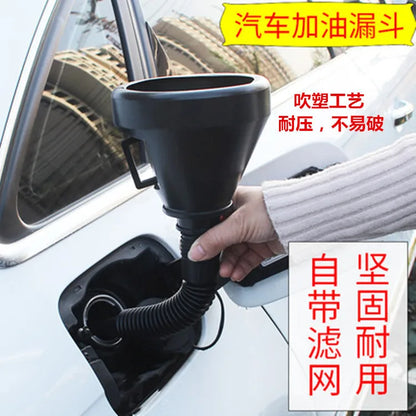 Funil de reabastecimento de motor com filtro, recipiente de gasolina de óleo para carro, motocicleta, caminhão, tubo de extensão, funil de óleo, acessórios de moto