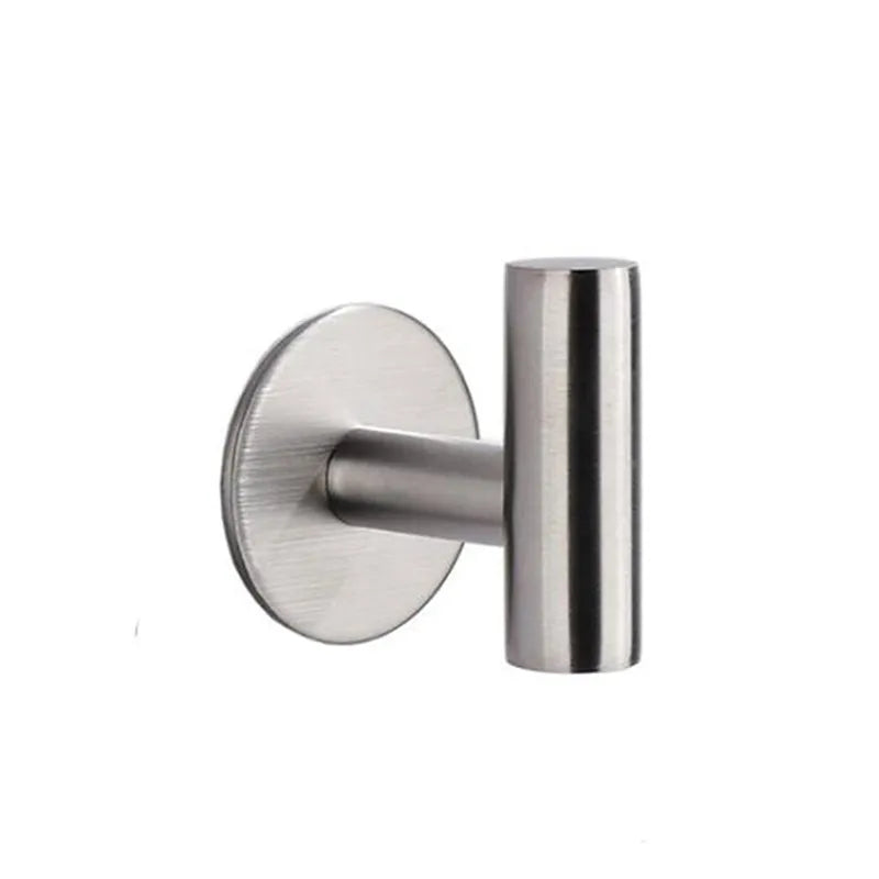 1 juego de accesorios de baño de acero inoxidable plateado, toallero, soporte para papel higiénico, gancho para barra de toalla, accesorios de baño