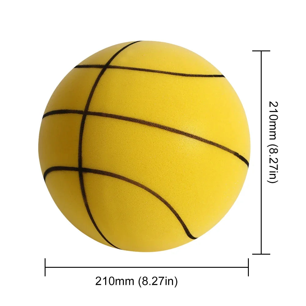 Pelota de baloncesto silenciosa para niños, pelota de cuero elástica de esponja silenciosa para interiores, ligera, de 3, 5 y 7 pulgadas, juguete deportivo para niños, 18/21/24
