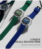 NIBOSI Luxury Men‘s Watches Business Waterproof Male Clock Luminous Silicone Band Date Square Quartz Man Watches Reloj Hombre