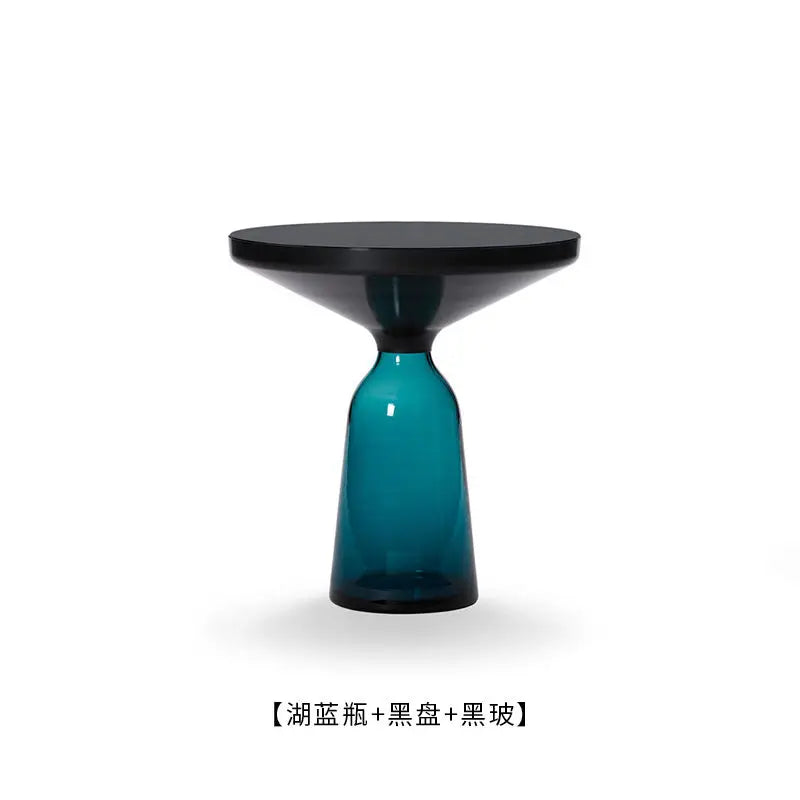 Artistic Glass Coffee Tables, Creative Design End Tables for Living Room , Stylish Accent Tea Table with Various Sizes & Colors