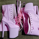 Sexy Thigh High Boots 8-9 Inch High Heels Fashion Platform Womens Over The Knee Boots 20-23cm High-Heeled Boots Pipe Dance Boots