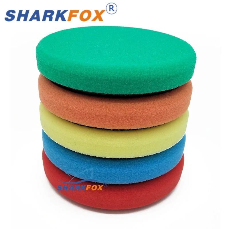 Sharkfox 5"(125mm) / 6"(150mm) Car Sponge Buffing Polishing Pads For DA/RO/GA Car Buffer Polishers