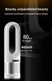 German dualpurpose cooling and heating bladeless fan, household silent small warm air heater, vertical floor standing electric