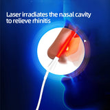 Instrumento para la rinitis, lápiz láser infrarrojo, dispositivo terapéutico para el tratamiento de la sinusitis y la alergia, alivio de la nariz, cuidado de la salud, masajeador nasal.