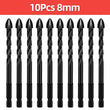 Cross Hex Tile Drill Bit For Glass Concrete Ceramic Tile Hole Opener Tungsten Carbide Hard Alloy Bits Set Tools 3 4 5 6 8 10 12mm