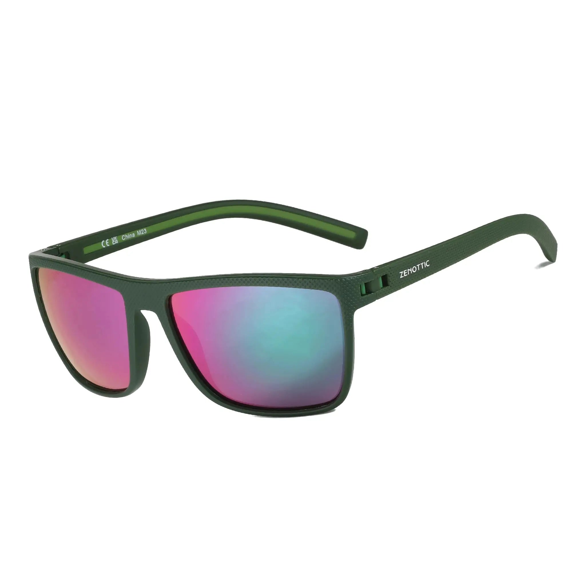 ZENOTTIC Polarized Sunglasses for Men Shades Lightweight TR90 Frame UV400 Protection Square Outdoor Travel Driving Sun Glasses