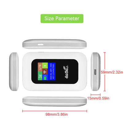4G/5G Mobile WIFI Router 150Mbps 4G LTE Wireless Router 3000mA Portable Pocket MiFi Modem Mobile Wifi Hotspot with Sim Card Slot