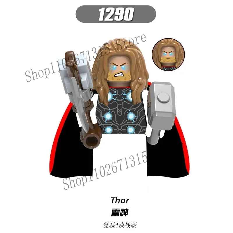 Marvel Avengers Superhero Building Blocks Iron Man Doctor Strange Hulk Thanos Spider-Man Venom Hawkeye Bricks Toys