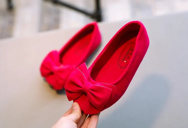2024 New Fashion Girls Shoes PU Leather With Big Bowtie Candy Color Children Sandals Slip-on Kids Casual Shoes 21-36 Soft Hot