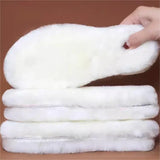 Plantillas Unisex de piel de oveja australiana, botas de nieve de Cachemira y piel auténtica Natural, plantillas de lana para niños, zapatos cálidos de invierno