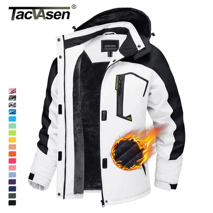 TACVASEN Chaqueta de esquí y snowboard de invierno para mujer, forro polar térmico, impermeable, informal, para trabajo, lluvia, cortavientos, parka