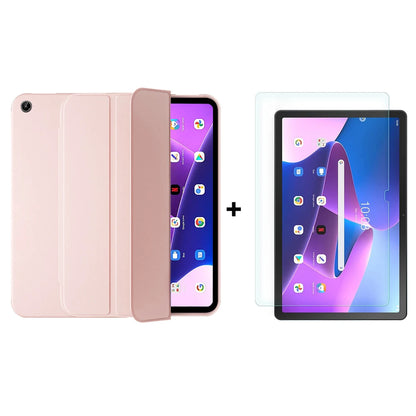 For Lenovo Xiaoxin Pad 2022 10.6" Tab M10 Plus 3rd Gen Case TB128FU TB125FU Funda Tablet Tri-Fold Magnetic Stand Cover+Film