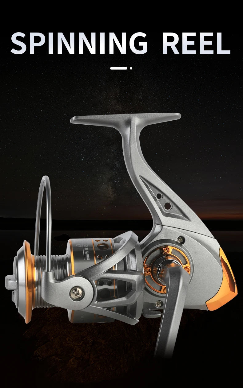BILLINGS DC 1000~7000 Series,5.2:1 Gear Ratio,26LB Max Drag,CNC Metal Spool,Spinning Fishing Reel,For Freshwater Saltwater