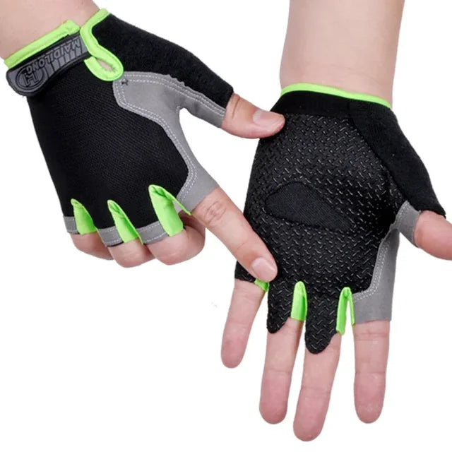 Men Women Gym Gloves Weight Lifting Dumbbell Fitness Sport Training Exercise Gloves Non-slip Breathable Fingerless Cycling Gloves 