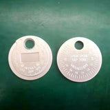 Calibrador de bujías tipo moneda, rango de 0,6 a 2,4 mm, herramienta para medir la separación de bujías