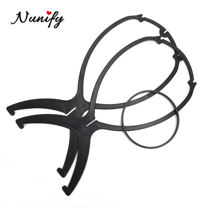 Nunify suporte de peruca de plástico portátil suporte de cabeça de peruca preto rosa suporte de pendurar durável ferramentas de exibição de cabelo acessórios de peruca